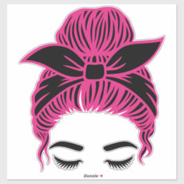 MESSY BUN GIRL [MBG6] STICKER