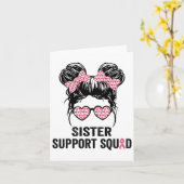 Messy Bun Gl Sister Support Squad Borstkanker Aw Kaart (Gele Bloem)