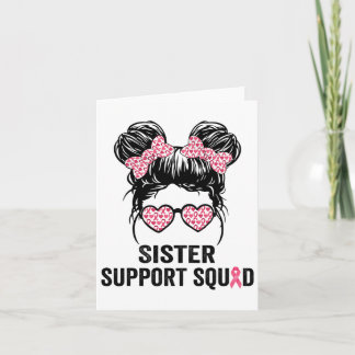 Messy Bun Gl Sister Support Squad Borstkanker Aw Kaart