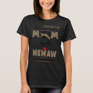 Messy Bun God heeft me twee titels gegeven: mama e T-shirt