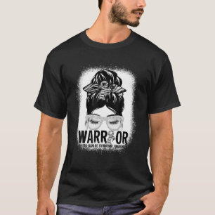 Messy Bun Leopard Zebra Ribbon Ehlers Danlos Warri T-shirt
