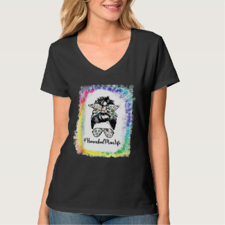 Messy Bun Leven van een Homeschool Moeder Moeders  T-shirt