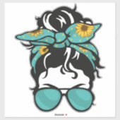 Messy Bun Life Stickers – Funny Mom Stickers, Coff (Vel)