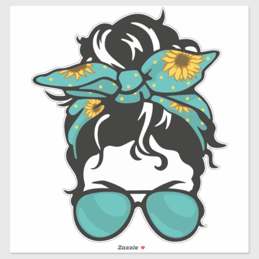 Messy Bun Life Stickers – Funny Mom Stickers, Coff (Vel)