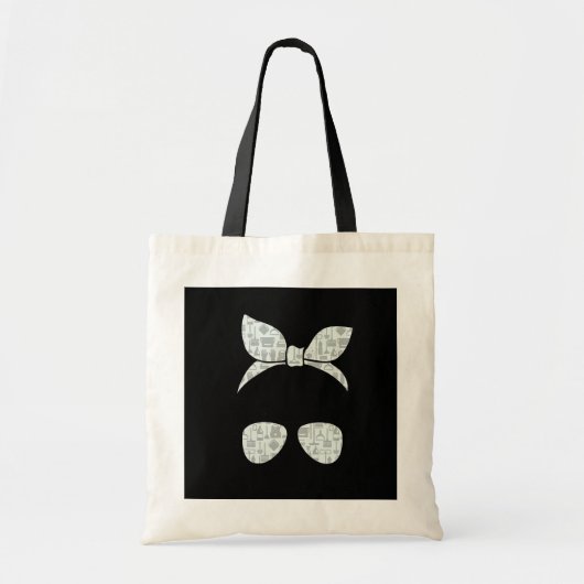 Messy Bun Mam Bandana Glasses Housekeeping Life Tote Bag (Voorkant)