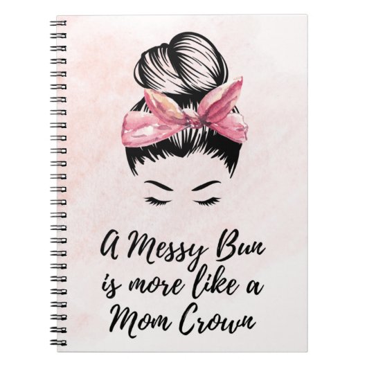 Messy Bun - Mam Spiral Notitieboek (Voorkant)
