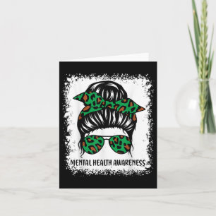 Messy Bun Mental Health's Awareness Green Ribbon _ Kaart