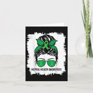 Messy Bun Mental Health's Awareness Green Ribbon _ Kaart