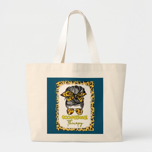 Messy Bun Occupational Therapy Ot Therapist Grote Tote Bag (Voorkant)