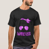 Messy Bun Paars Ribbon Lupus Warrior Lupus Awaren T-shirt (Voorkant)