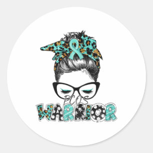 Messy Bun Pcos polycysteus ovariumsyndroom bewustz Ronde Sticker