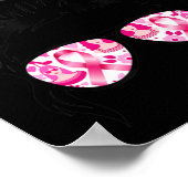 Messy Bun Pink Warrior Support Squad Breast Cancer Poster (Hoek)