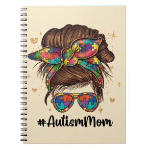 Messy Bun Proud Autism Mam Notitieboek