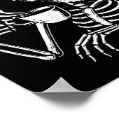 Messy Bun Skeleton Women Halloween Costume Never B Poster (Hoek)