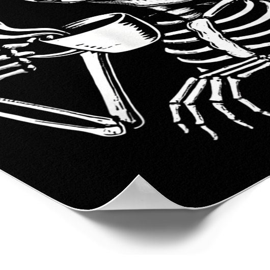 Messy Bun Skeleton Women Halloween Costume Never B Poster (Hoek)