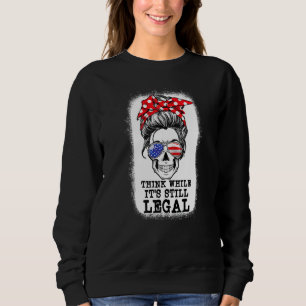 Messy Bun Skull denkt dat het nog steeds legaal is Trui