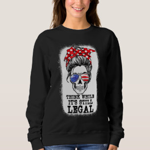 Messy Bun Skull denkt dat het nog steeds legaal is Trui
