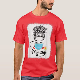 Messy Bun Spooky na Certified Nursing Assistant H T-shirt