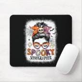 Messy Bun Spooky Sonograaf Grappig Halloween Costu Muismat (Met muis)