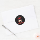 Messy Bun Stroke Survivor Warrior Stroke Awareness Ronde Sticker (Envelop)