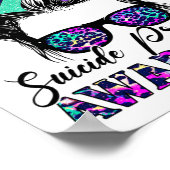 Messy Bun Suicide Prevention Awareness Suicide Rib Poster (Hoek)