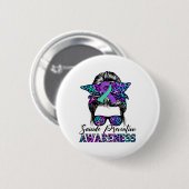 Messy Bun Suicide Prevention Awareness Suicide Rib Ronde Button 5,7 Cm (Voorkant /achterkant)