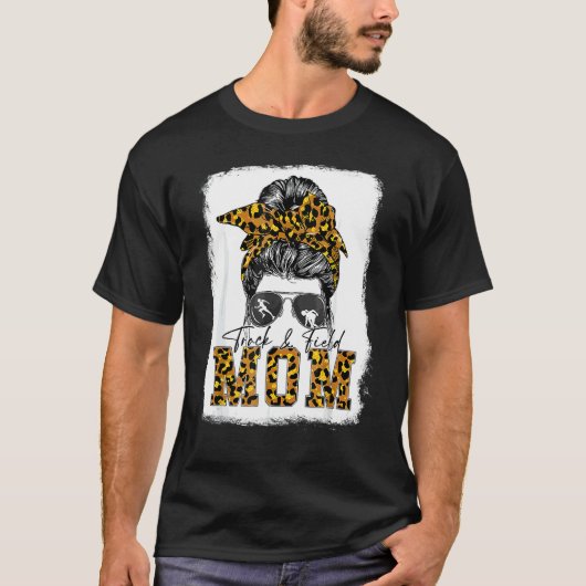 Messy Bun Track Field Ma Runner Mothers T-shirt (Voorkant)
