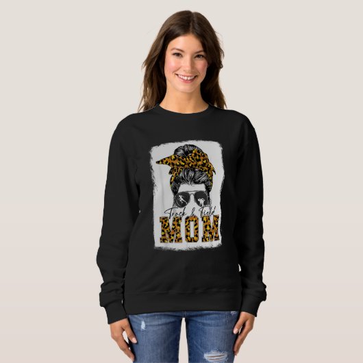 Messy Bun Track Field Ma Runner Mothers Trui (Voorkant volledig)