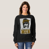 Messy Bun Track Field Ma Runner Mothers Trui (Voorkant volledig)