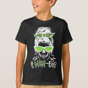 Messy Bun Zombie Moeder Leuk Halloween Kostuum Sku T-shirt