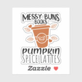 Messy Buns, Boeken, Pompoenen Sticker (Vel)