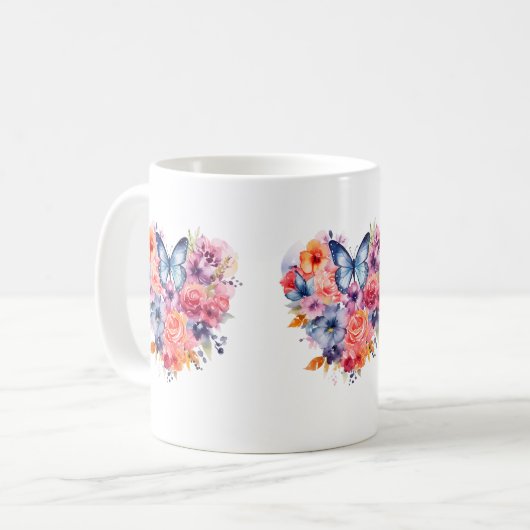Messy Butterfly Waterverf Mok (Voorkant links)