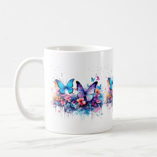 Messy Butterfly Waterverf Mok (Links)