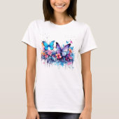 Messy Butterfly Waterverf T-shirt (Voorkant)
