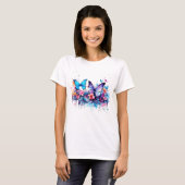 Messy Butterfly Waterverf T-shirt (Voorkant volledig)