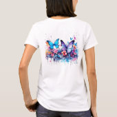 Messy Butterfly Waterverf T-shirt (Achterkant)