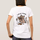 Messy cat drinking coffeeT-Shirt T-shirt (Achterkant)