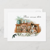 Messy Cats van Louis Wain Briefkaart (Voorkant / Achterkant)