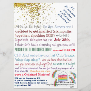Messy Club Queen Gay Wedding Invites Kaart