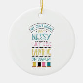 Messy Craft Room Keramisch Ornament (Voorkant)
