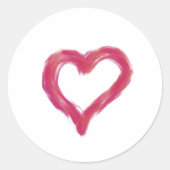 Messy - een hart onvolmaakt getekend, maar met bet ronde sticker (Voorkant)