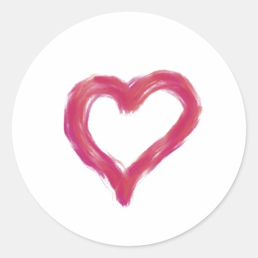 Messy - een hart onvolmaakt getekend, maar met bet ronde sticker (Voorkant)