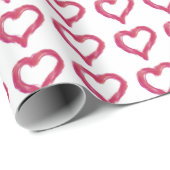 Messy - een onvolmaakt getrokken hart cadeaupapier (Rol Hoek)