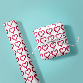 Messy - een onvolmaakt getrokken hart cadeaupapier