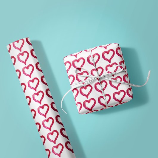 Messy - een onvolmaakt getrokken hart cadeaupapier