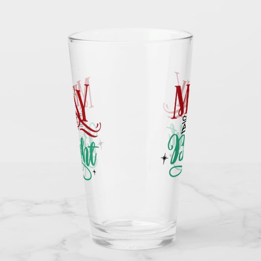 Messy en Bright | Funny Festive-kerstmis Glas (Links)