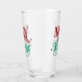 Messy en Bright | Funny Festive-kerstmis Glas (Rechts)