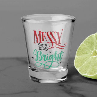 Messy en Bright | Funny Festive-kerstmis Shot Glas
