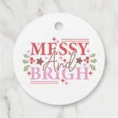 Messy en Heldere Kerstmis Bedankjes Labels (Achterkant)