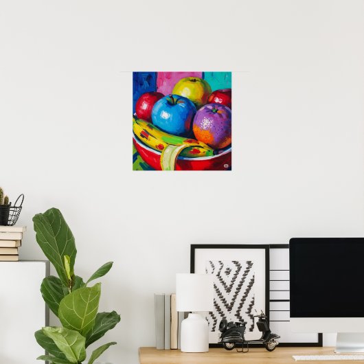 Messy Fruit Art Poster (Thuiskantoor)